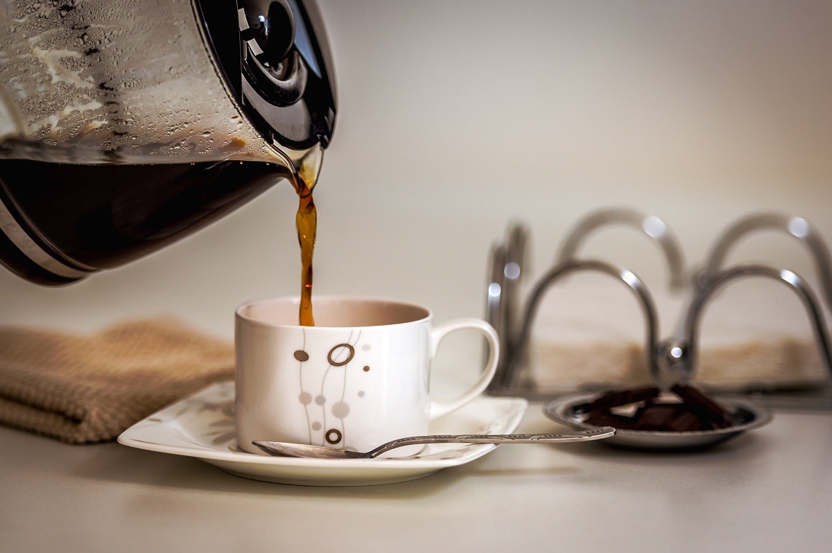 Cup of coffee and chocolate