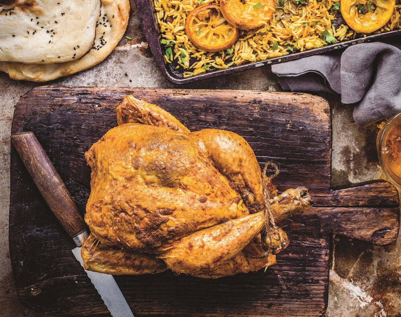 Kotopoulo tikka masala me lemonato ryzi