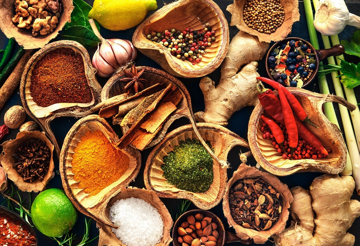 Various herbs and spices