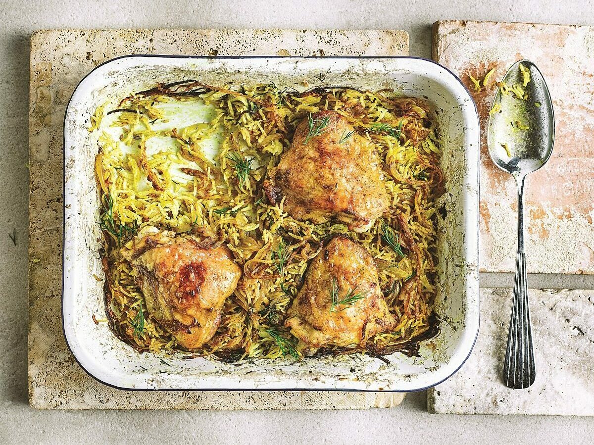 curry & kritharaki-anoigma