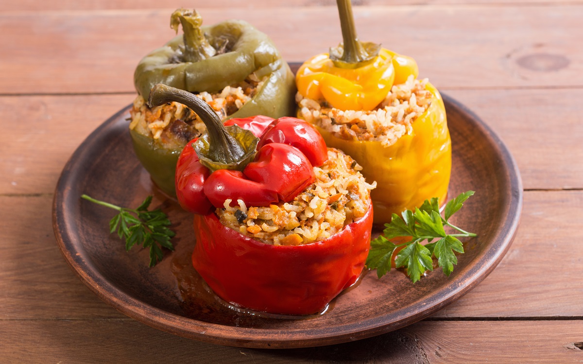 Colorful stuffed peppers