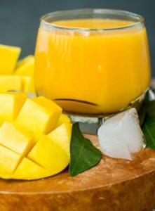 Mango shake. Fresh tropical fruit smoothies