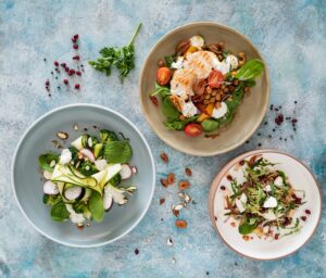 different kinds of salads