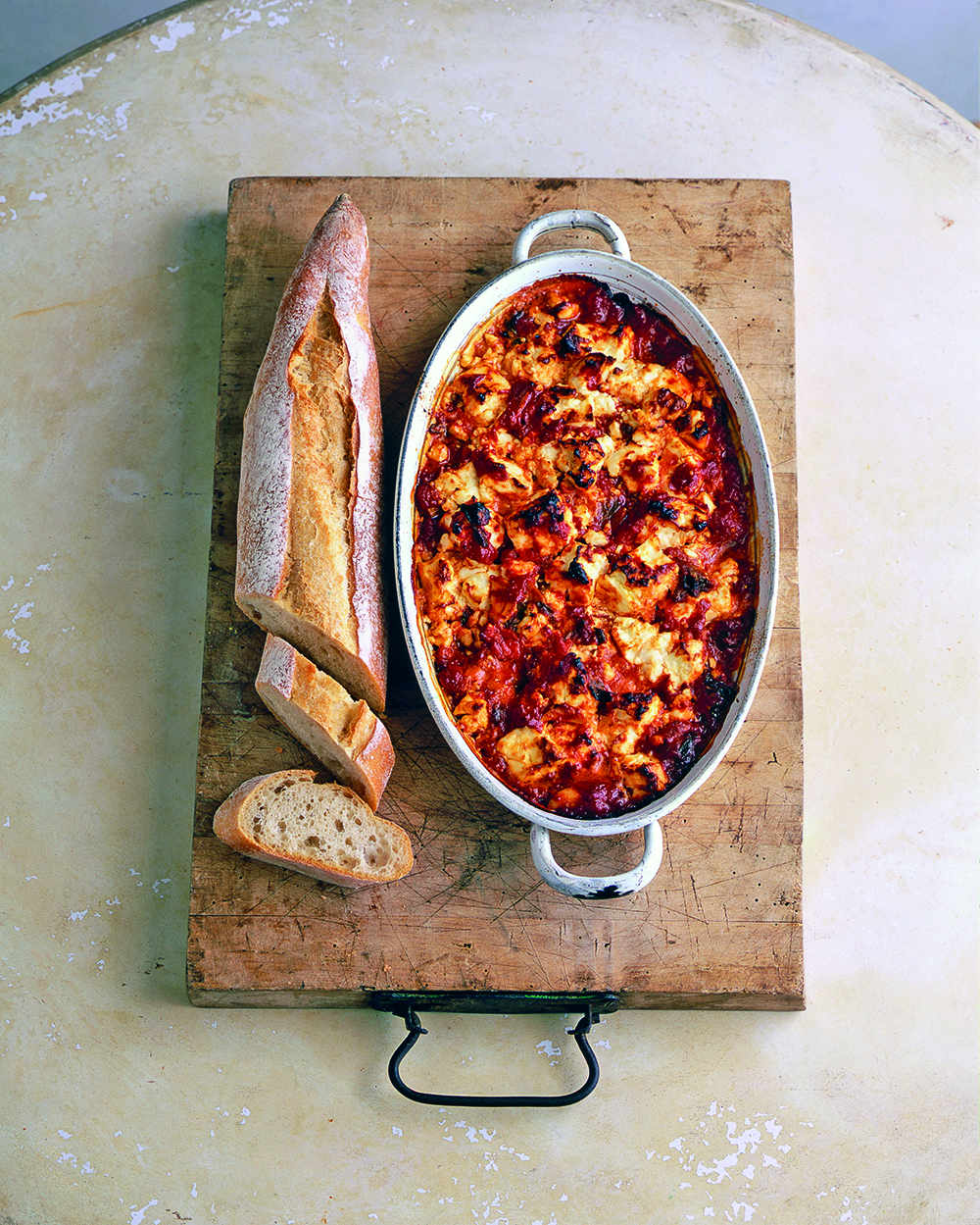 Feta Baked with Tomato and Oregano
