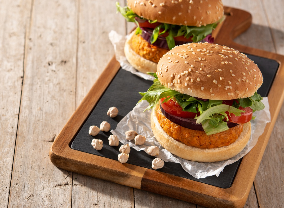 Delicious healthy chickpea burger