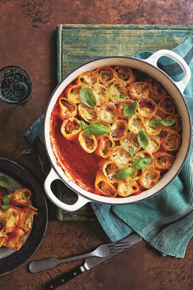 butternut, chard and jeek cannelloni