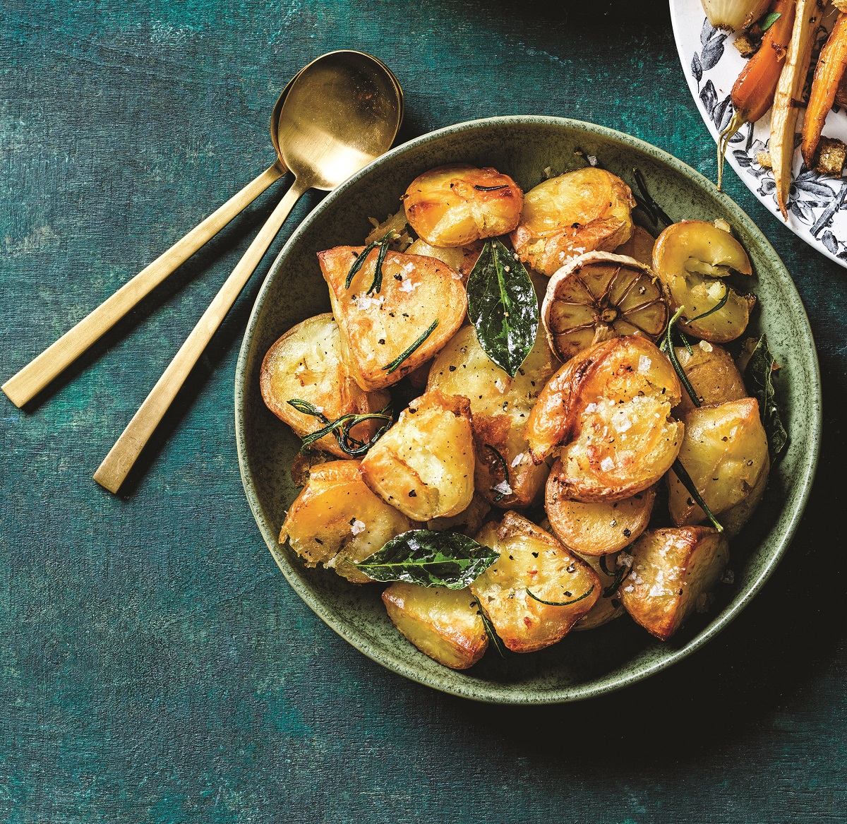brussel sprouts, parsnips, roast potatoes