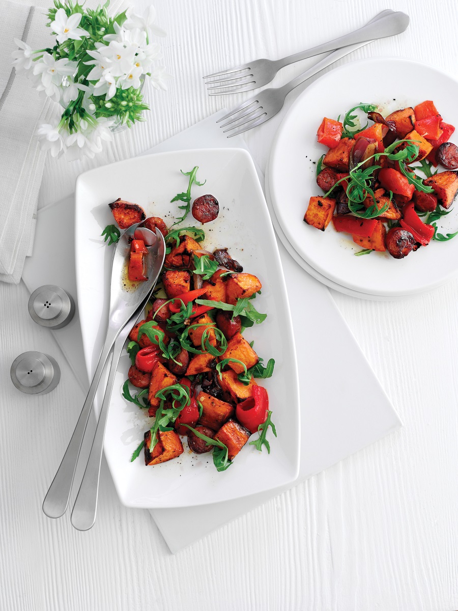 roasted sweet potato, chorizo and pepper saladeveryday value