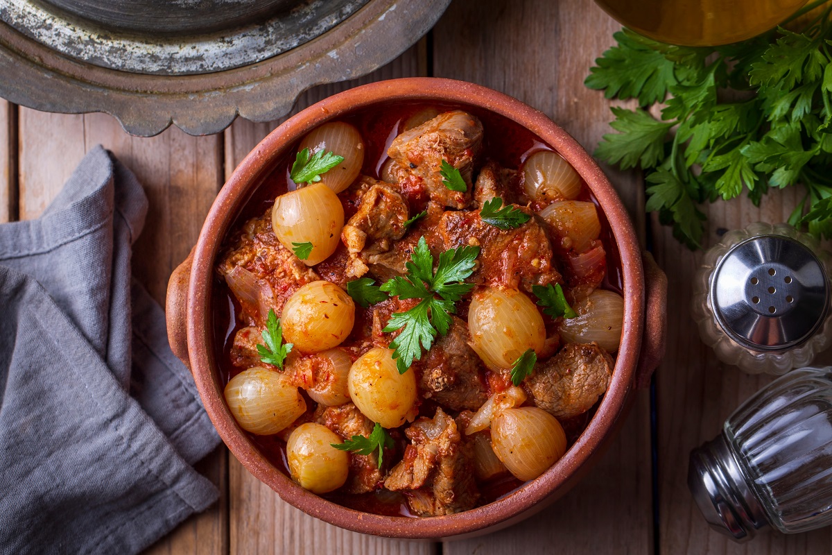 Traditional,Greek,Dish,Of,Beef,Stifado,In,A,Sauce.,Meat