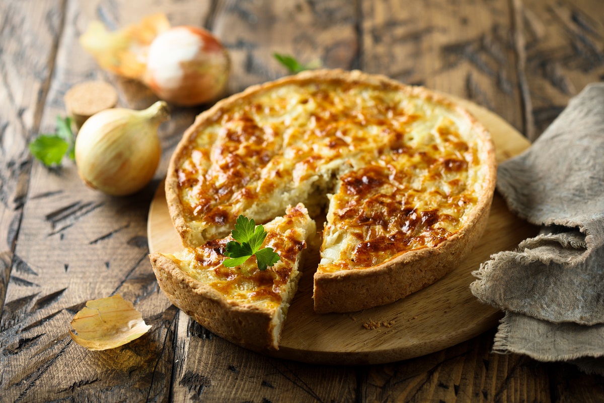 Homemade,Onion,Pie,Or,Quiche
