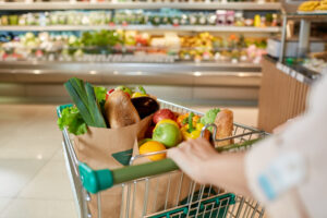 Women’s,Hands,Roll,Cart,Full,Of,Healthy,Organic,Super-food,In