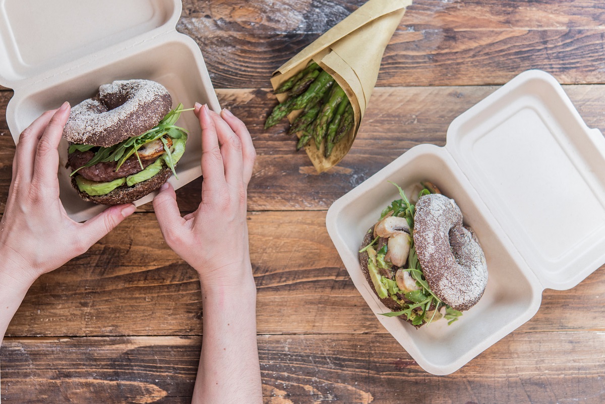 Burger,Take,Away,Top,View