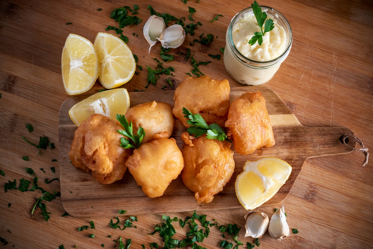 Traditional,Greek,Meze,,Cod,Fish,With,A,Potato,Garlic,Mash