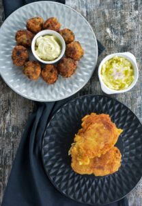 Two,Fillets,Of,Fried,Cod,Fish,,Croquettes,Of,Cod,Fish