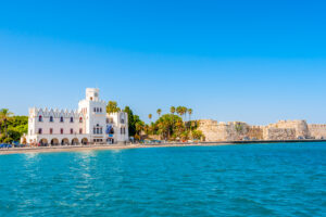 Pictorial,View,From,The,Old,Port,Of,Kos,Town,In