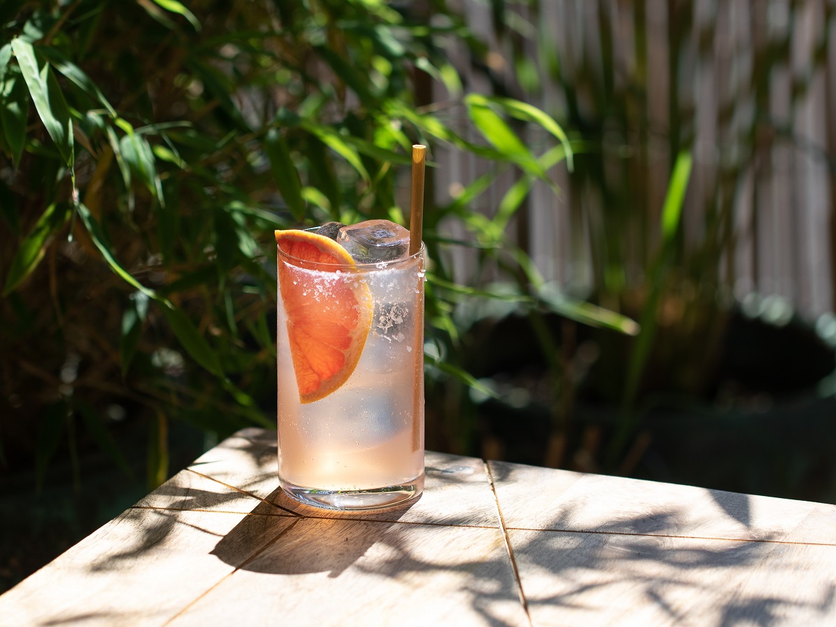 Refreshing,Paloma,Cocktail,With,Clear,Ice,,Tequila,And,Grapefruit