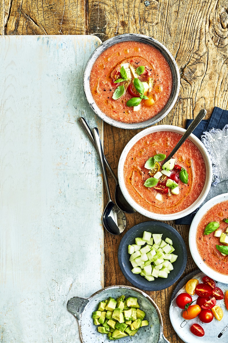 vegetable and watermelon gazpacho