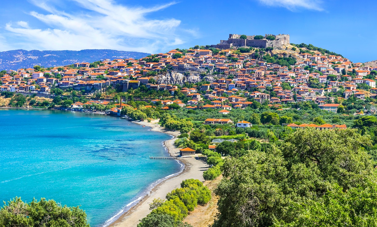 Travel,In,Lesvos,Island,-,View,Of,Beautiful,Molyvos,(molivos)