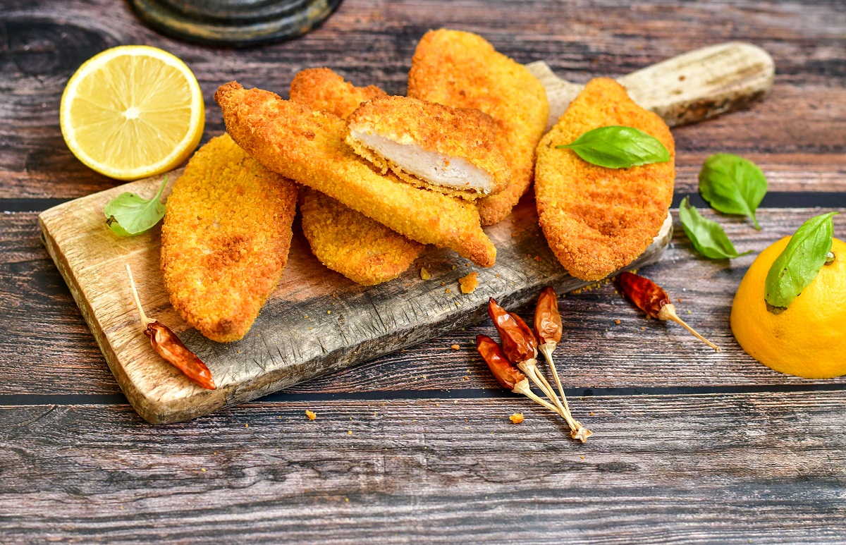 Crispy,Deep,Fried,Chicken,Strips.,Breaded,With,Cornflakes,Chicken,Breast