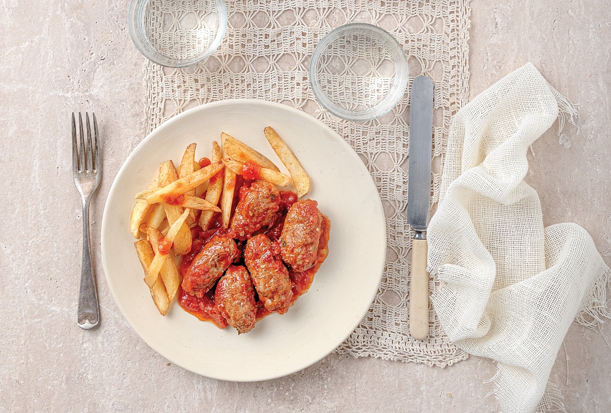 soutzoukakia patates anoigma new