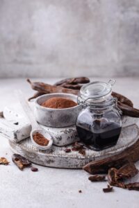 Carob,Pods,,Powder,And,Molasses,Or,Syrup.,Organic,Natural,Cocoa