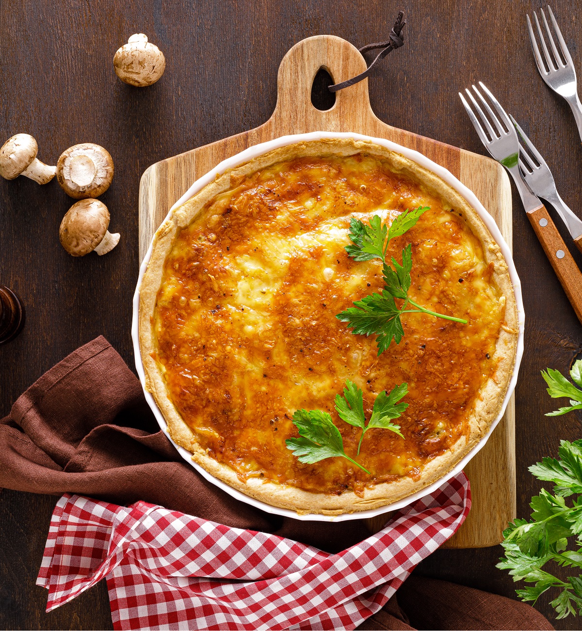 Quiche,Lorraine.,Homemade,Savoury,Pie,,Tart,With,Chicken,Meat,,Fried