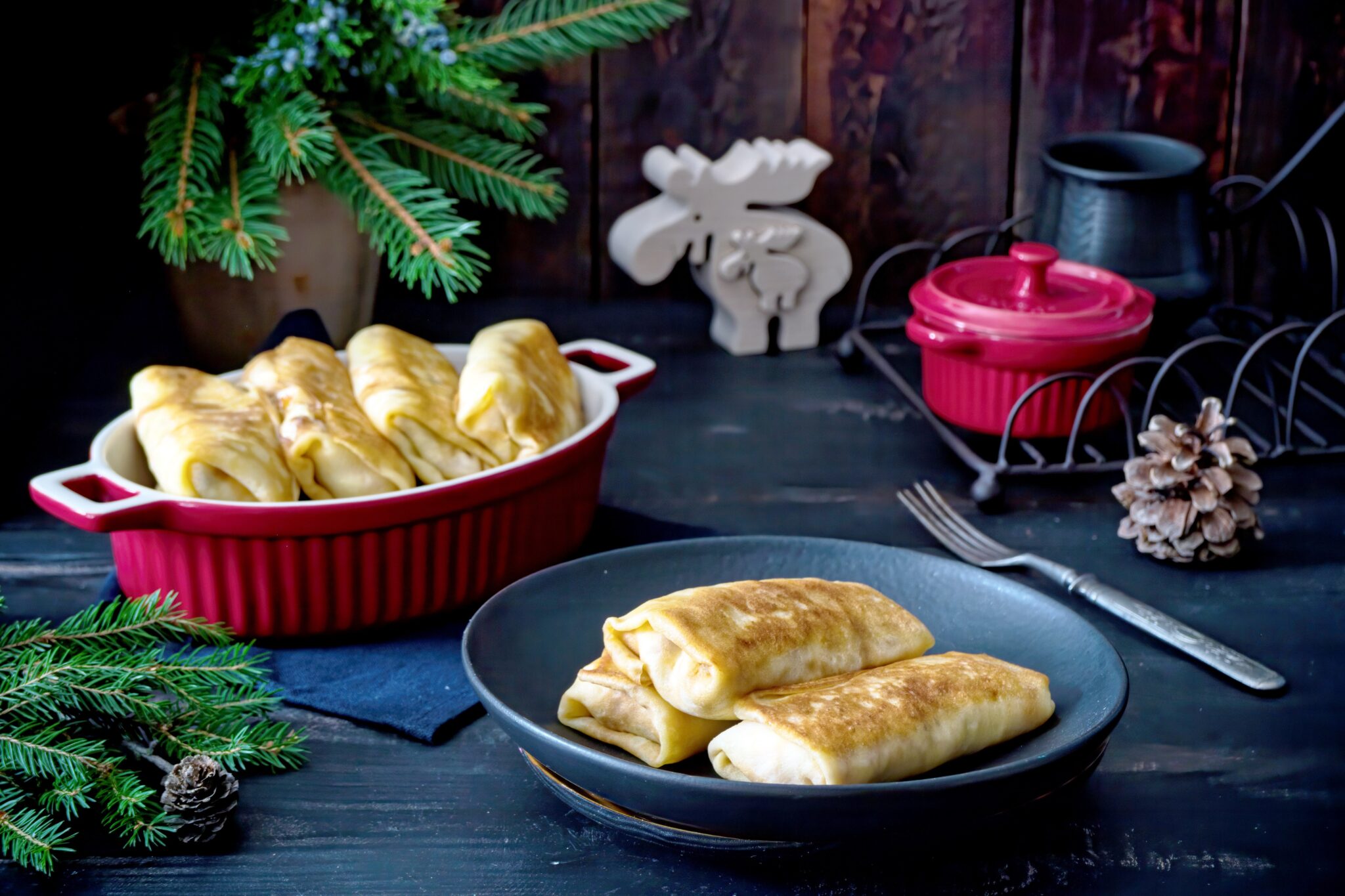 Pancakes,With,Stuffing,Cottage,Cheese.,Stuffed,Pancakes,Crepes,With,Cottage