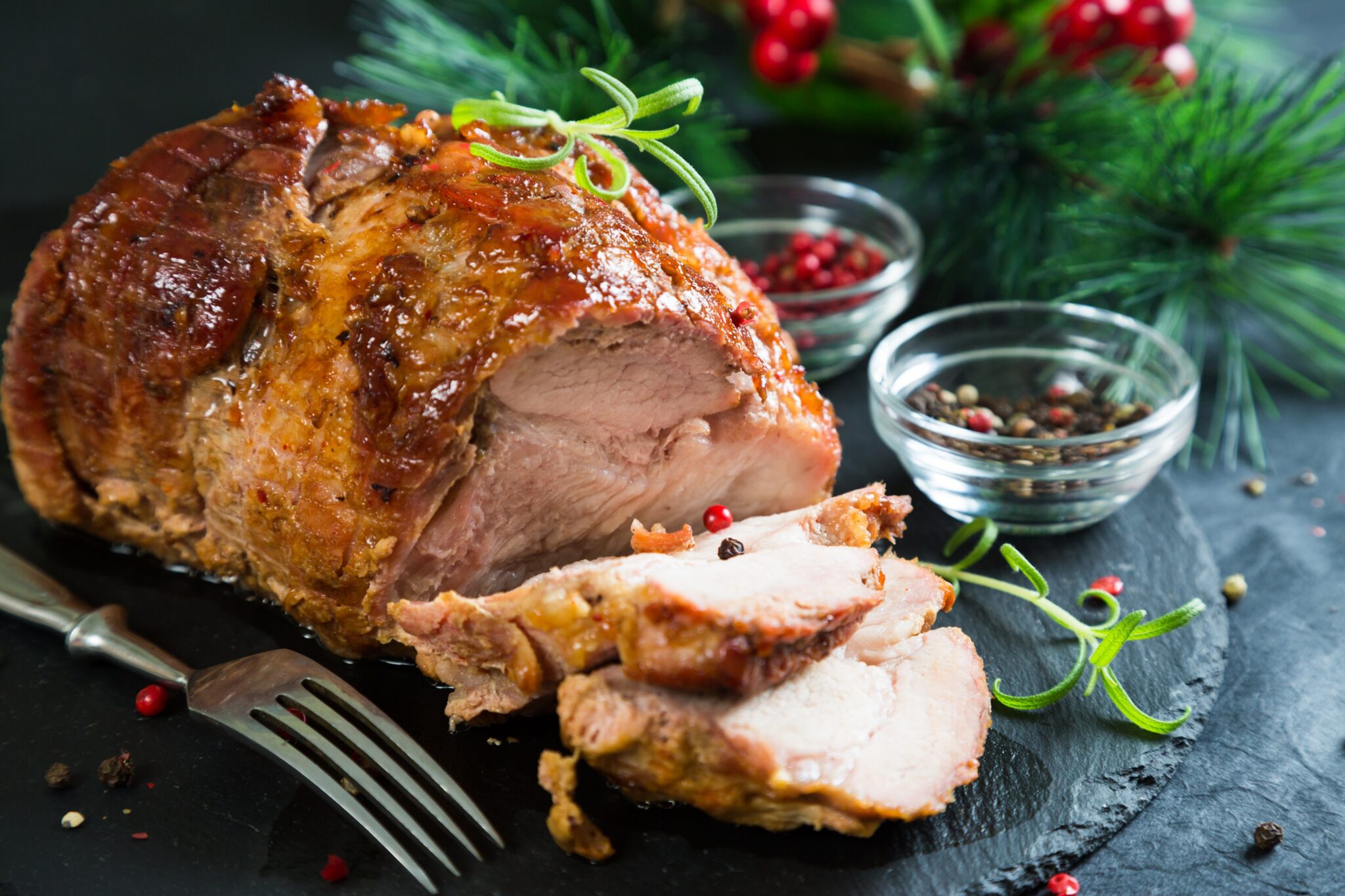 Christmas,Ham,With,Spices,And,Herbs