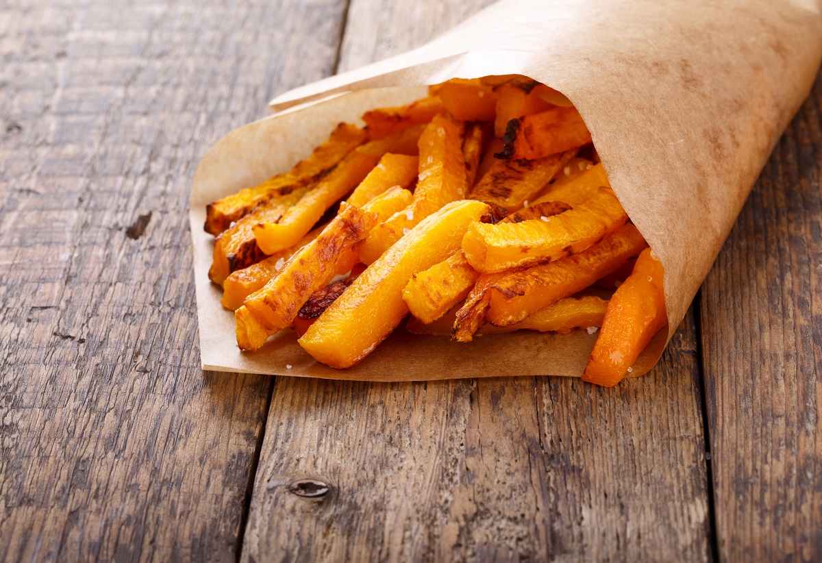 Baked,Butternut,Squash,Fries,With,Sea,Salt.,Pumpkin,Chips.