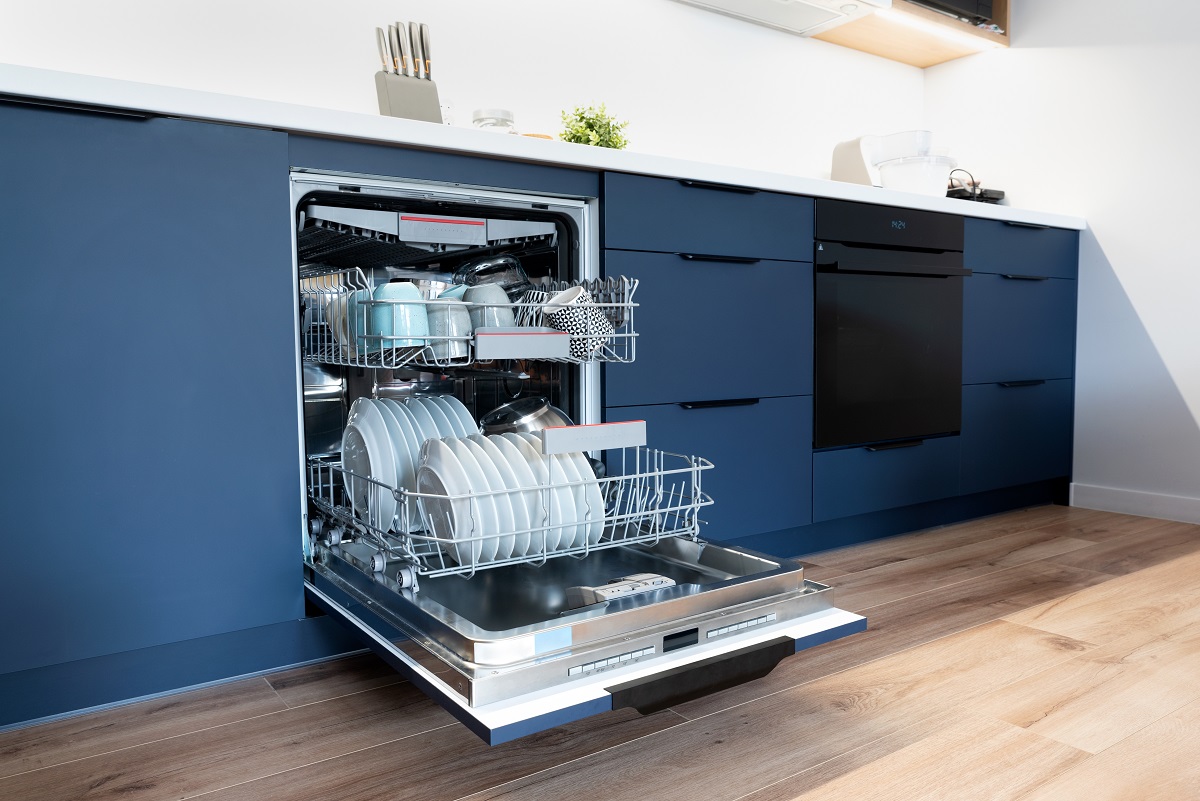 Dishwasher,In,Modern,Kitchen.,Perfectly,Washing,Dishes