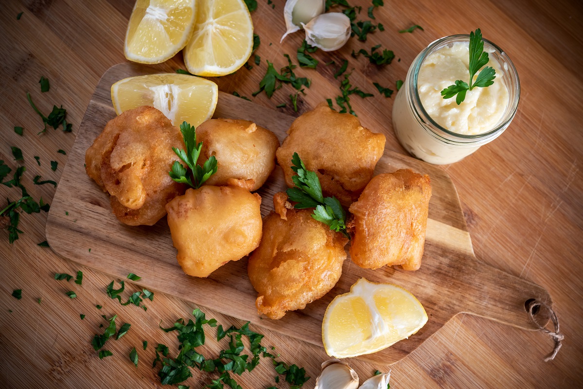 Traditional,Greek,Meze,,Cod,Fish,With,A,Potato,Garlic,Mash