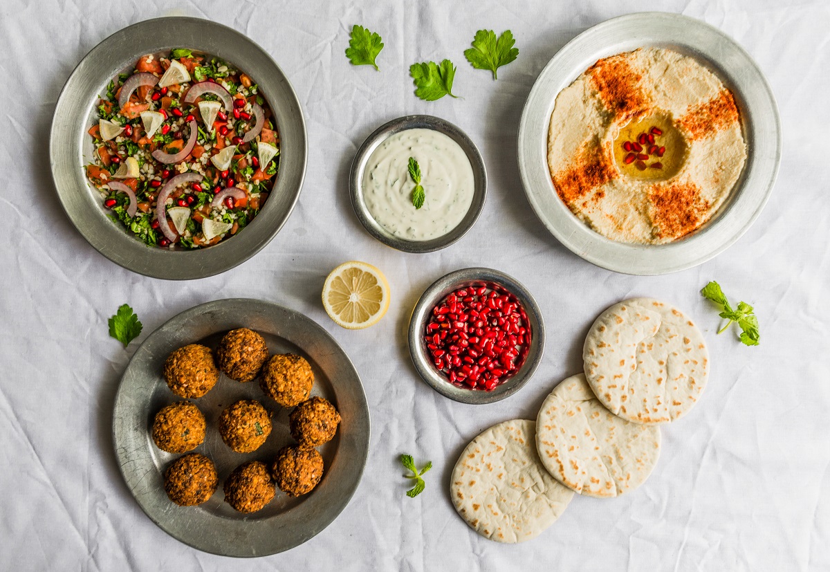 Selection,Of,Traditional,Arab,And,Jewish,Food,,Selective,Focus.,Healthy