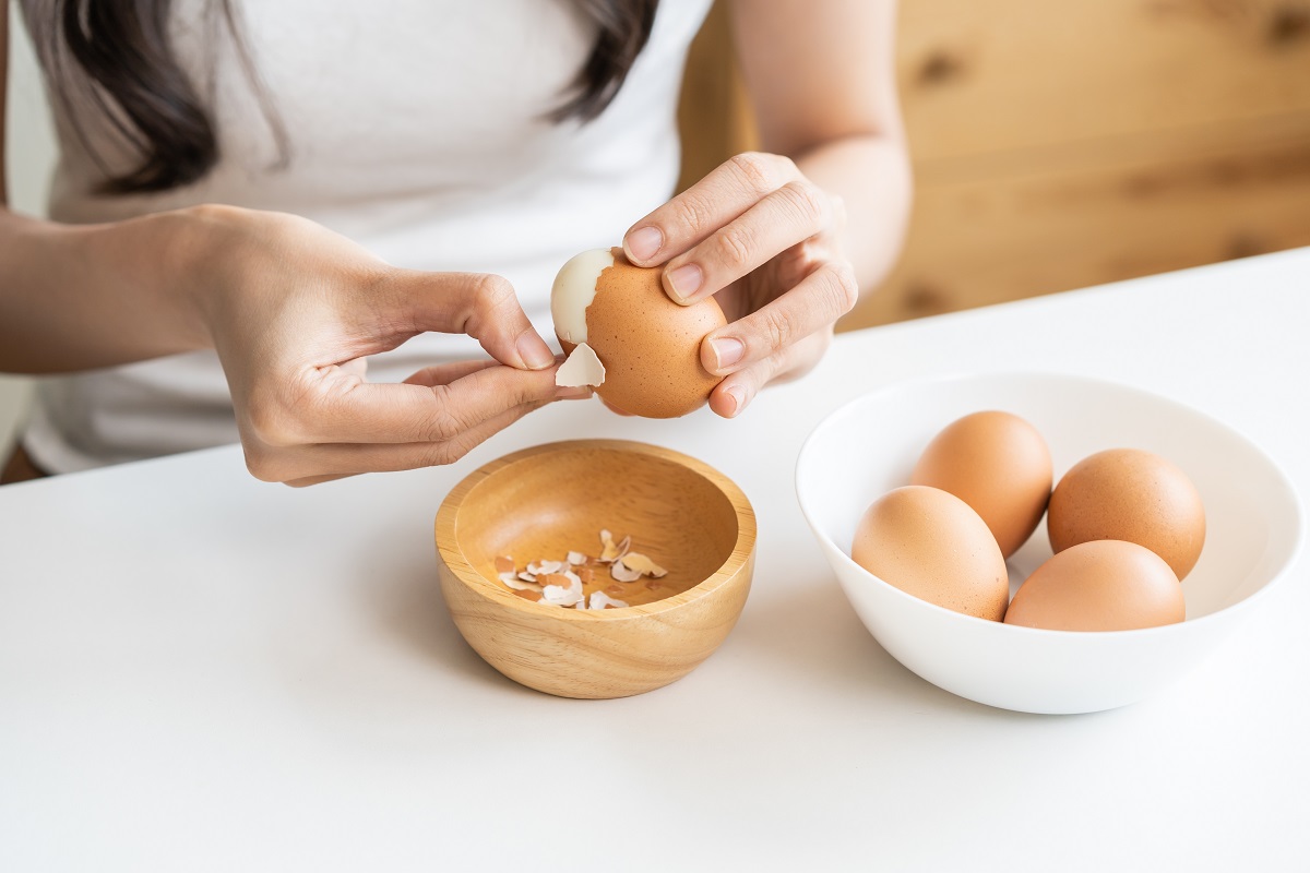 Protein,In,Food,,Keto,Diet,Asian,Young,Woman,Hand,Peeling,