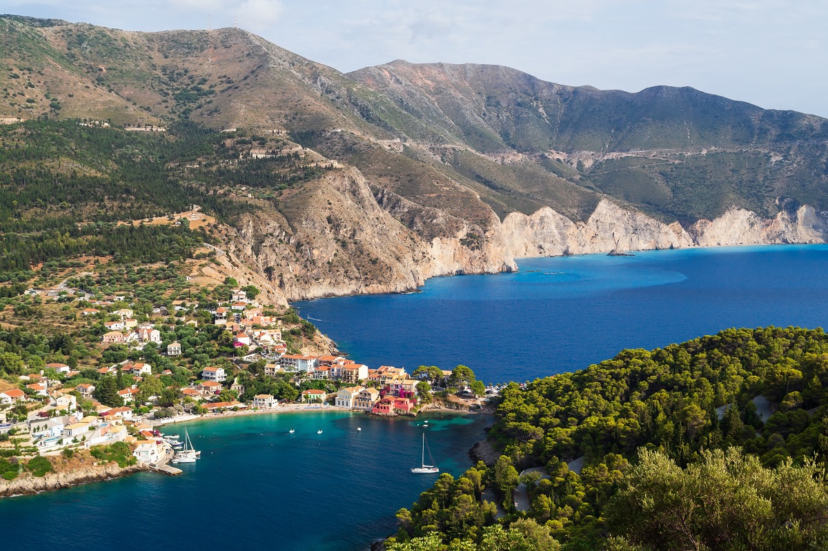 Fantastic,Top,View,At,Asos,Village,,Assos,Peninsula,And,Blue