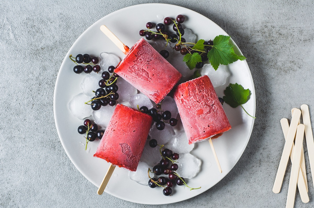 Home,Made,Ice,Cream,Of,Black,Currants,And,Fresh,Berries