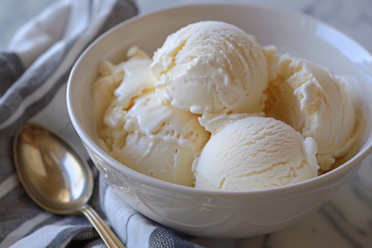 Vanilla,Ice,Cream,In,A,Porcelain,Cup