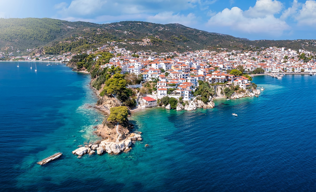 Panoramic,View,To,The,Harbor,And,Town,Of,Skiathos,Island,