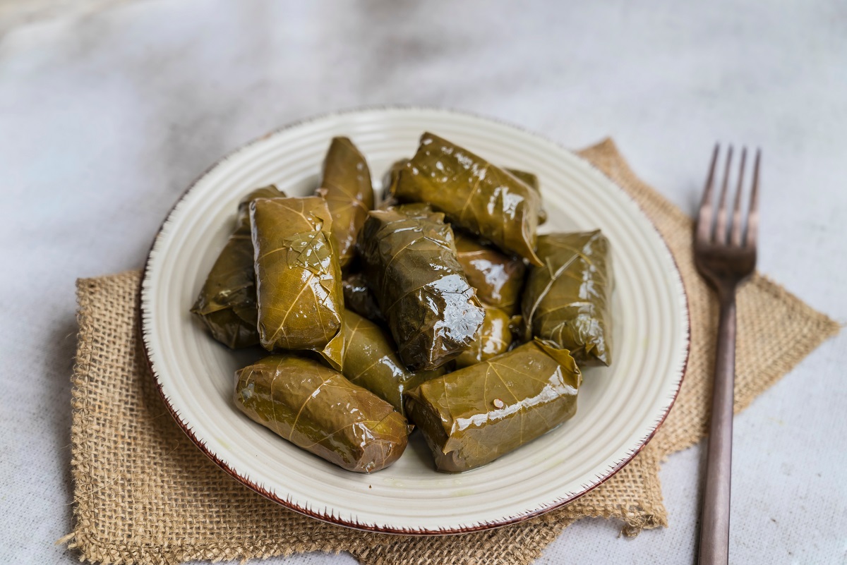 Delicious,Dolmades,,,Grape,Leaves,Stuffed,With,Rice,.greek,Cuisine