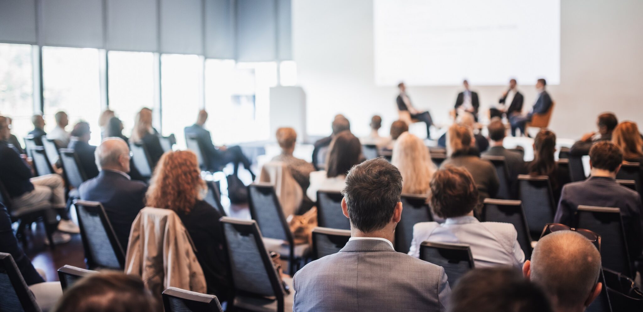 Interview,And,Round,Table,Discussion,At,Business,Convention,And,Presentation.