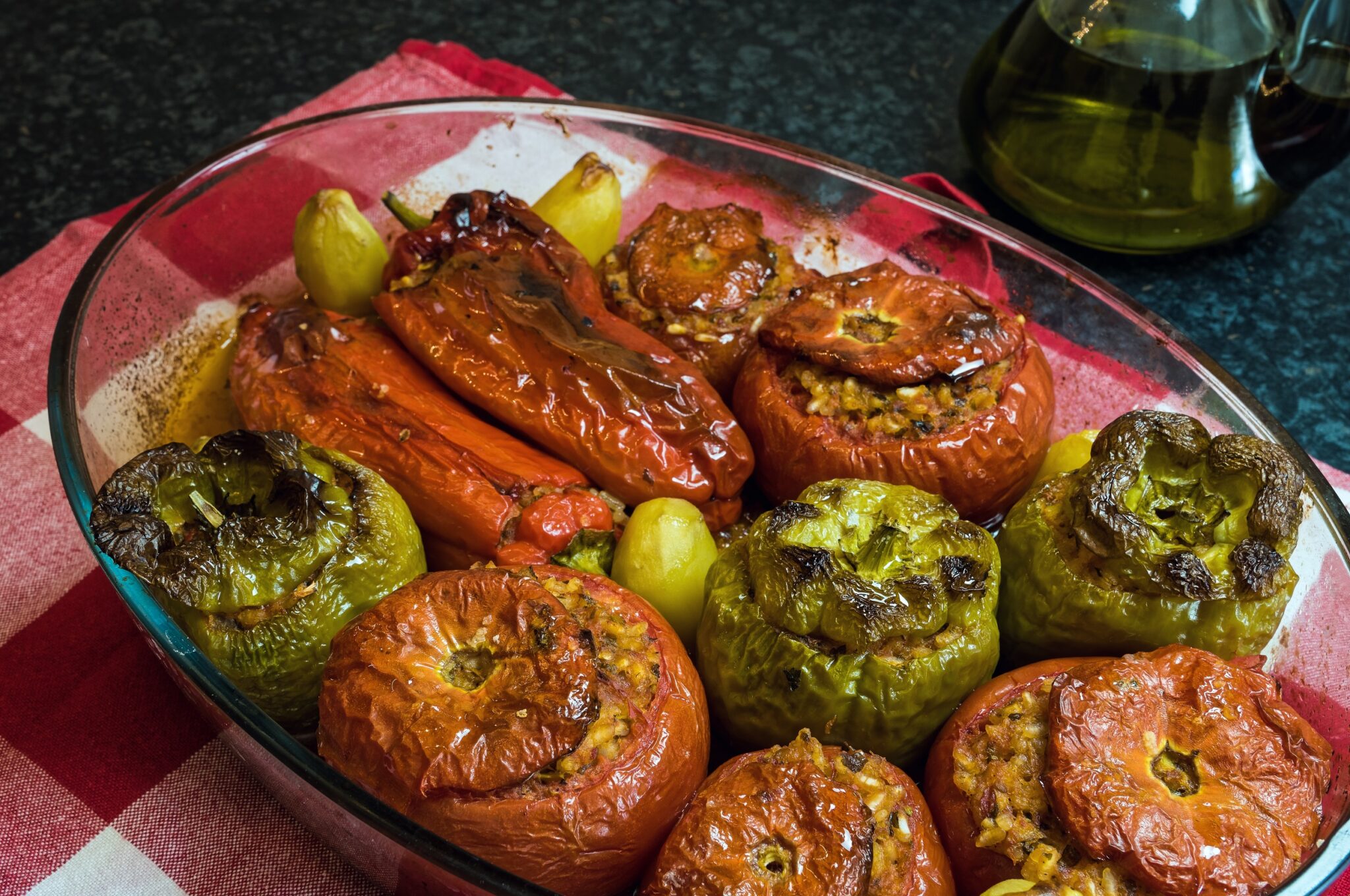 Stuffed,Tomatoes,And,Peppers,,A,Traditional,Plate,In,Greece