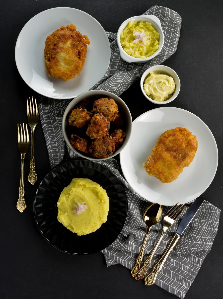 Two,Fillets,Of,Fried,Cod,Fish,,Croquettes,Of,Cod,Fish