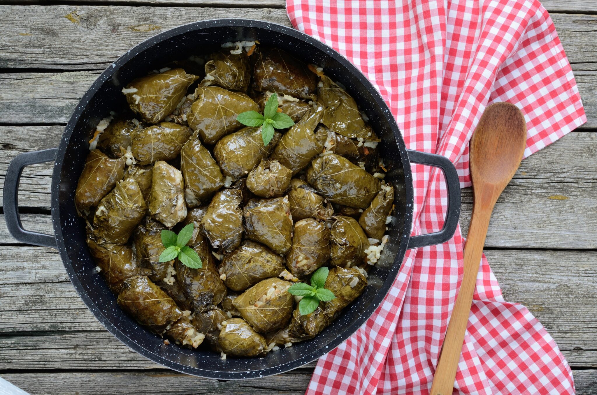 Dolma,,greek,Traditional,Appetizer,In,The,Crock-pot.selective,Focus
