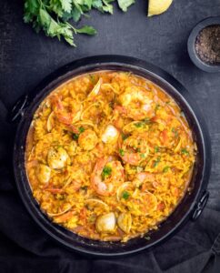Traditional,Portuguese,Arroz,Caldoso,Con,Almejas,With,Shrimps,And,Calm