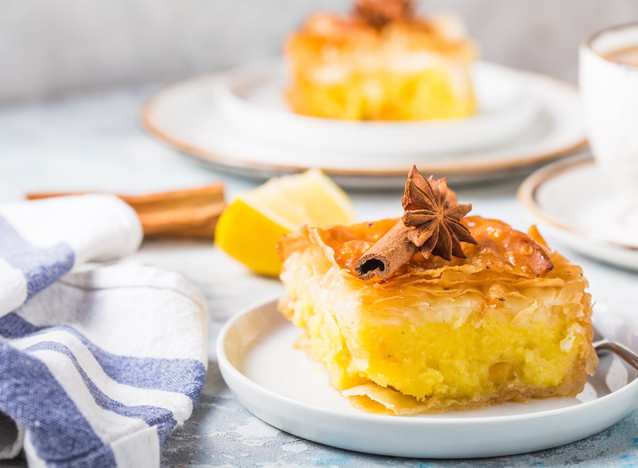 Custard,Of,”galaktoboureko”,Or,Bougatsa,Greek,Traditional,Dessert,Baked,In
