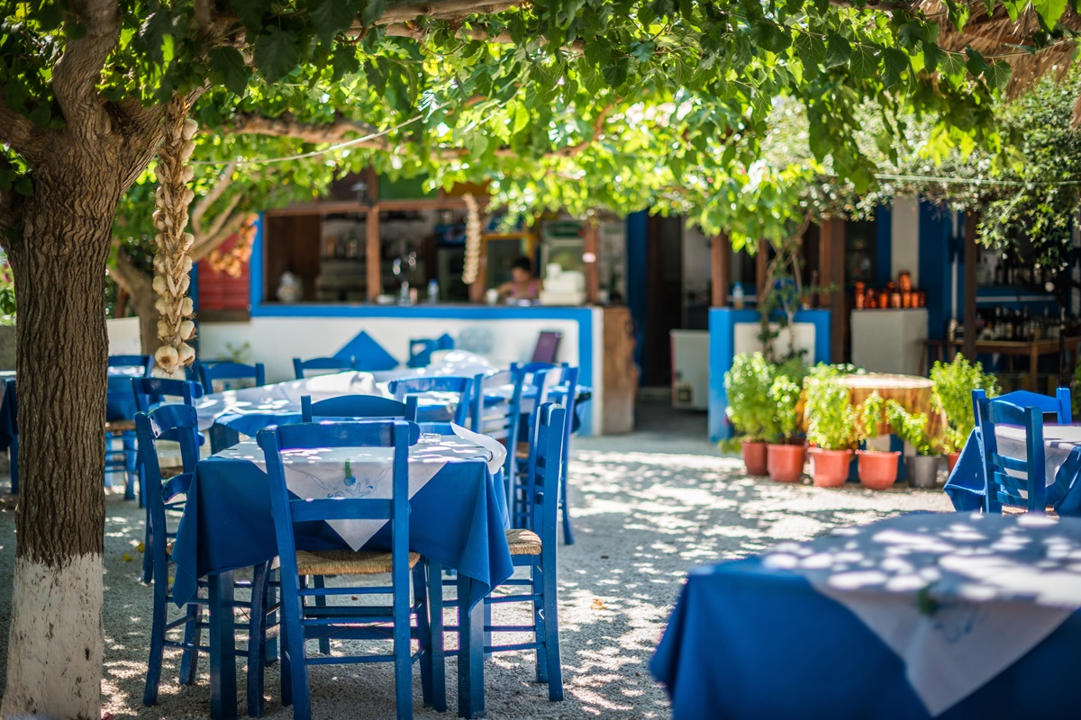 Greek,Traditional,Taverna,On,The,Street