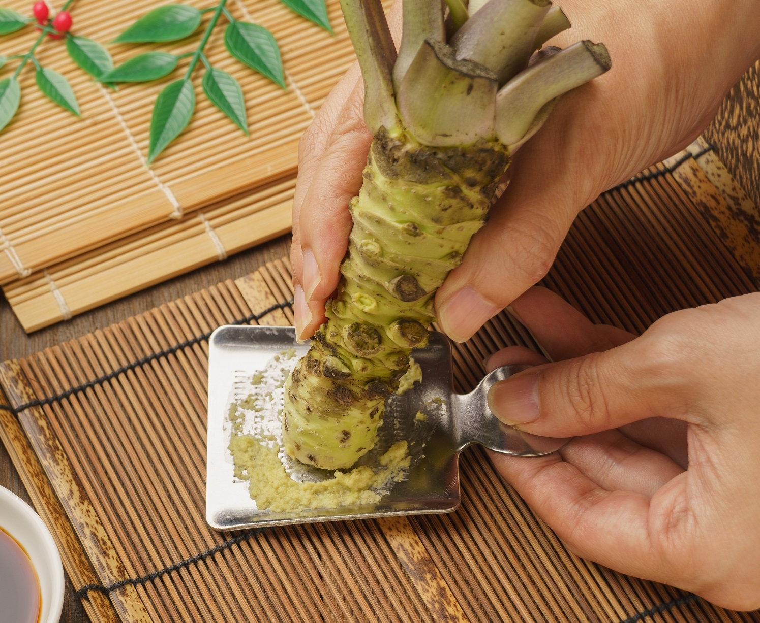 Tuna,Sashimi,And,Wasabi.,Grate,The,Wasabi,With,A,Grater.