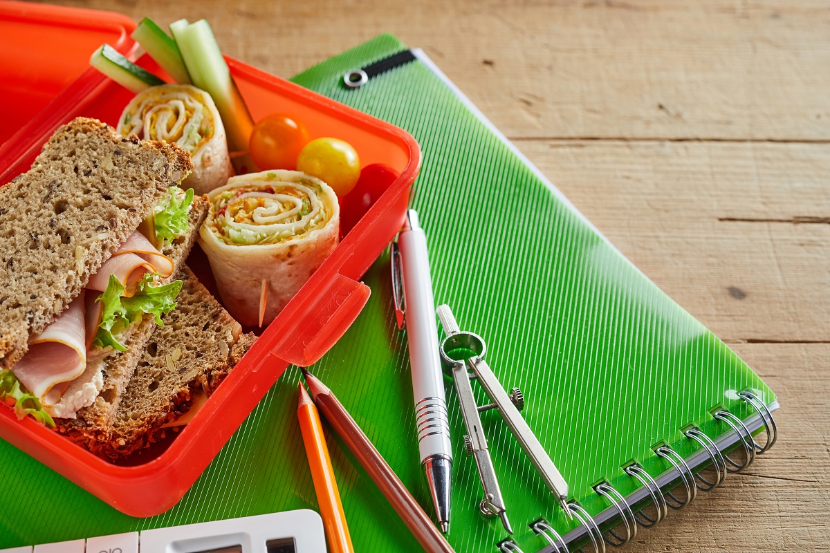 Kids,School,Lunch,Box,With,Ham,Sandwich,,Rolex,Rolls,And