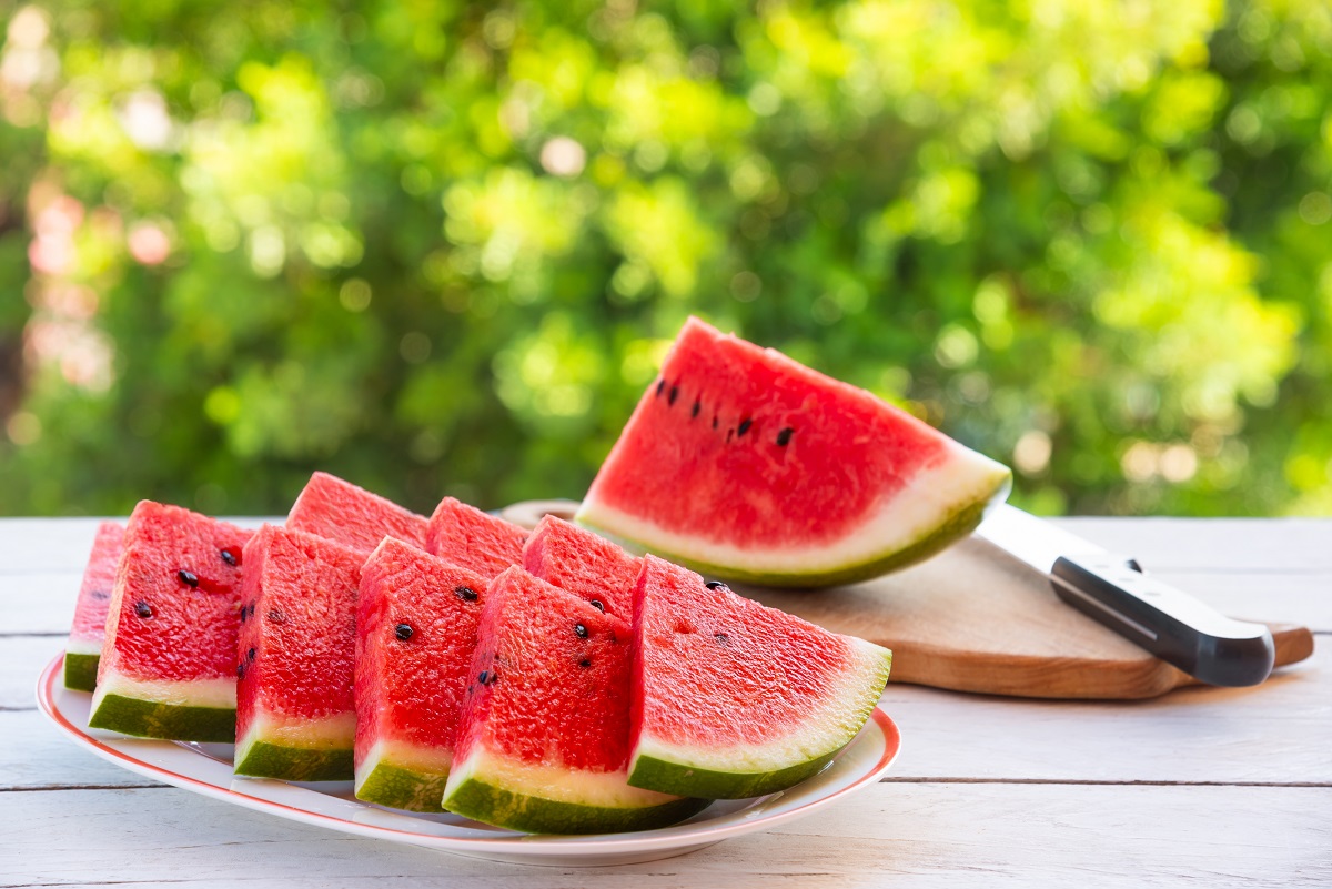 Fresh,Sliced,Watermelon,Outdoors,,Delicious,Summer,Snack.