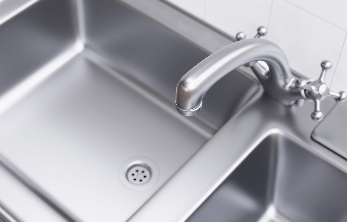 Stainless,Steel,Kitchen,Sink,And,Modern,New,Silver,Metal,Water
