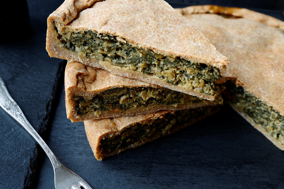 Pie,Stuffed,With,Leaves.,Swiss,Chard,Homemade,Baked,Food.